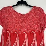 Old Navy  Boho Pink Top Paisley Floral Mixed Pattern Short Sleeve Casual Size M Photo 1