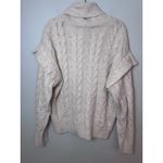 joe's jeans  Cream turtleneck Ruffle Sweater Women's Large $278 NWT Photo 1