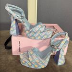 ALDO Barbie x  BarbieParty Collection Blue Logo Platform Sandal Block Heel 10 NEW Photo 14