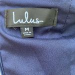 Lulu’s Mini Dress Size M Navy Blue Square Neck Polka Dots Y2K Puff Sleeve Casual Size M Photo 7