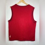 Vintage Women’s Holiday Edition Christmas Sweater Vest Snowman XL Red Photo 6