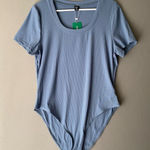 SheIn Curve sz 2XL blue short sleeve bodysuit NWT Photo 0
