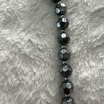 Steel Blue beaded necklace with multiple size beads Photo 4