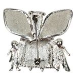 Mom Angels Pin Mothers Day Birthday Gift 1.5" Silver Tone Boy Girl Gold Photo 1