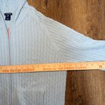 Gap VTG Y2K  Cable Knit Zip Up Hoodie Light Blue Womens XL Hooded Sweater Photo 7