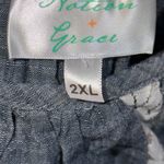 POL Nation + Grace  Boho Chambray Lace Sleeveless Top Photo 2