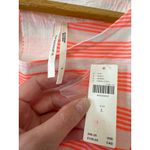 Anthropologie  Coral White Striped Cutout Romper NWT Size Large Photo 7