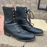 Justin Boots Vintage  black roper lace up granny booties 6B Photo 4