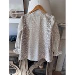 NWOT Tuckernuck Antelope Faye Beige 3/4 Sleeve Blouse Size Small White Photo 5
