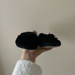 Adrienne Vittadini  Alvine D'Orsay Tassel Flats Shoe Black Suede Leather Size 9.5 Photo 5