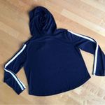 Disney Mickey Mouse Lightweight Hoodie, Racer Stripe Arm, Black, White, Size XS Photo 15