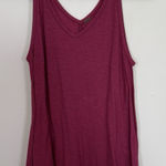 Poof! Poof Tank Top Women Medium Casual Soft Tie Shoulder Straps V-Neck Summer Resort Photo 0