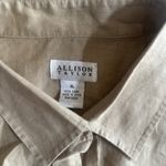 Allison Taylor Allison‎ Taylor Women's Linen Button Down Long Sleeve Casual Shirt Beige XL Photo 6