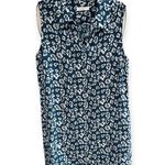 Equipment  ✿ Lucida Silk Sleeveless Shift Dress ✿ Navy Floral Print ✿ Small Photo 9