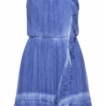 Free People Asymmetrical Tie Dye Dress Blue Sleeveless Boho Festival Size XS Photo 0