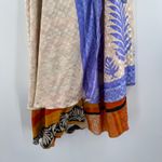 ZURY Wrap Skirt Free Size Boho Festival Hippie Bohemian Rave Made in India Rayon Blue Photo 14