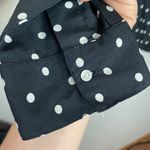 Kut From The Kloth  black polka dot satin button down shirt size S Photo 33