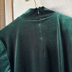 Gap  Emerald stretch velvet zip back top large Photo 2
