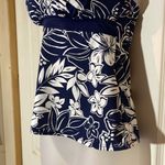 Jamaica Bay Vintage 1990s Y2K Navy Blue and White Hawaiian Print Tankini Top 8 Photo 9