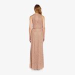 Adrianna Papell Madigan Beaded Sequins Gown in Rose Gold Size 8 NEW Photo 1