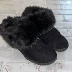 Isotoner  Microsuede black Addie ankle Boot with faux fur Photo 4