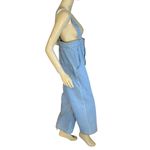 LINOLUCE LIGHT BLUE DENIM HIGH WAIST OVERALLS NWT (L) Size L Photo 3