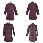 REVERSIBLE Coat Lightweight Nehru Collar Maroon Wine Color LAGENLOOK Fits M Photo 12