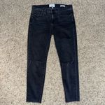 Frame LE GARCON HIGH-RISE SKINNY DISTRESSED DENIM JEANS / BLACK WASH / SIZE 26 Photo 1