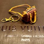 Handmade NEW  Fashion light brown/orange speed pu leather mini bag charm/keychain Photo 8