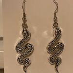 Silver Snake Earrings Photo 2
