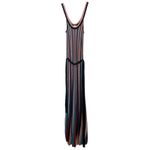 Rebecca Vallance Metallic Stripe Knit Maxi Dress Belted NWT Size M Pink Photo 2