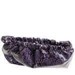 Bueno Whimsi Goth Purple Black Snake Shiny Faux Leather Shoulder Bag Clutch Purse VTG Photo 5