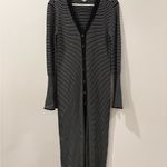 A New Day  Black and White Striped Long Sleeve Dress Photo 1