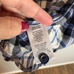 Beach Lunch Lounge white and blue plaid flannel shirt Photo 3