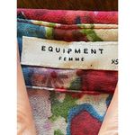 Equipment  Ivory‎ And Red Floral Print Silk Long Sleeve Button Down Top Size XS Photo 9