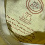 Life is Good Butter Yellow Graphic Tee Women’s Size L Photo 2