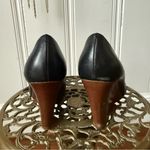 Tory Burch Black Leather Lowell Wedge Pumps Photo 6