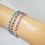 Handmade Natural Gemstone 4mm Dainty Beaded Bracelets Photo 6