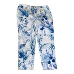 Chico's 16 Denim Jeans Plus Girlfriend Ankle 3 Pants Boho Palm Resort White blue Photo 3