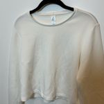 Spanx AireSentials Cropped Long Sleeve Top White L/G/G Athleisure Comfort Photo 1
