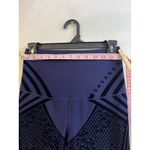 Savage X Fenty High Wasited L Special Fx Lace Velvet Leggings Navy Blue Black Size L Photo 8