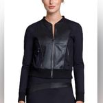 Unbridled Black short, bomber jacket, black, long sleeves size small Photo 1