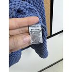 Habitat  Womens Top Blouse Blue Textured Artsy‎ Small Patchwork Pockets Photo 5