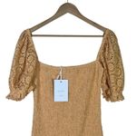 NWT Significant Other Elsa Dress Womens 2 Orange Eyelet Puff Sleeve Smocked Boho Photo 5