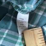 Rei Shirt Button Up Metal Snap Women Small Long Sleeve Roll Tap Nylon Fishing Green Photo 4