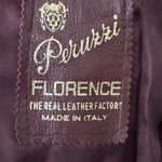 Peruzzi Burgundy Jacket Italian Leather Jacket No Belt . Sz L Purple Size L Photo 3