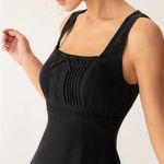 Rihoas Black Square Neck Ruched Slip Midi Dress Size XS Photo 1