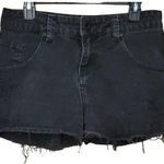 Sacada Black Denim Festival Grunge Punk Goth Cut Off High Rise Denim Shorts Photo 0
