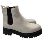 Marc Fisher Chelsea Pirro Boots Lug Sole Size 9.5 Chunky White Leather Platform Photo 5