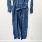 Talbots [] Blue Denim Moonlight Wash Utility Jumpsuit Long Sleeves Cotton Size XS Photo 6
